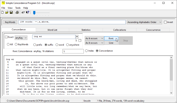 Using the anyKey choice